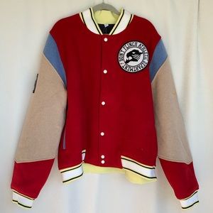 Puma Reversible Varsity Jacket - wool blend- flame scarlet  -brand new